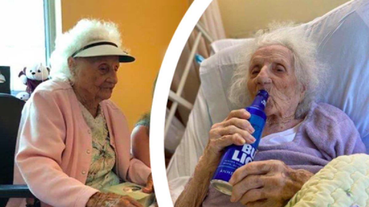 Jennie, 103, överlevde coronavirus – firar med en Bud Light
